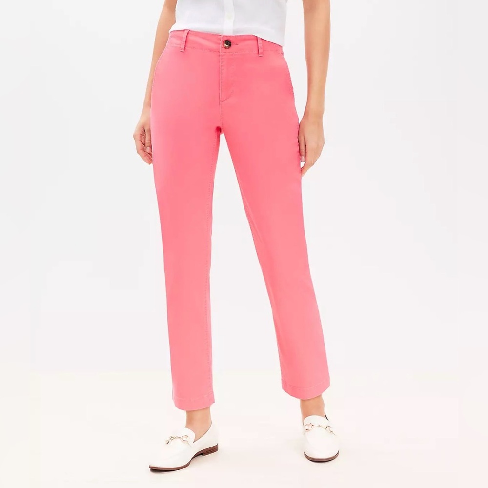 Loft - The Monroe Slim chino trousers - size 6 - pink - Picture 2 of 9